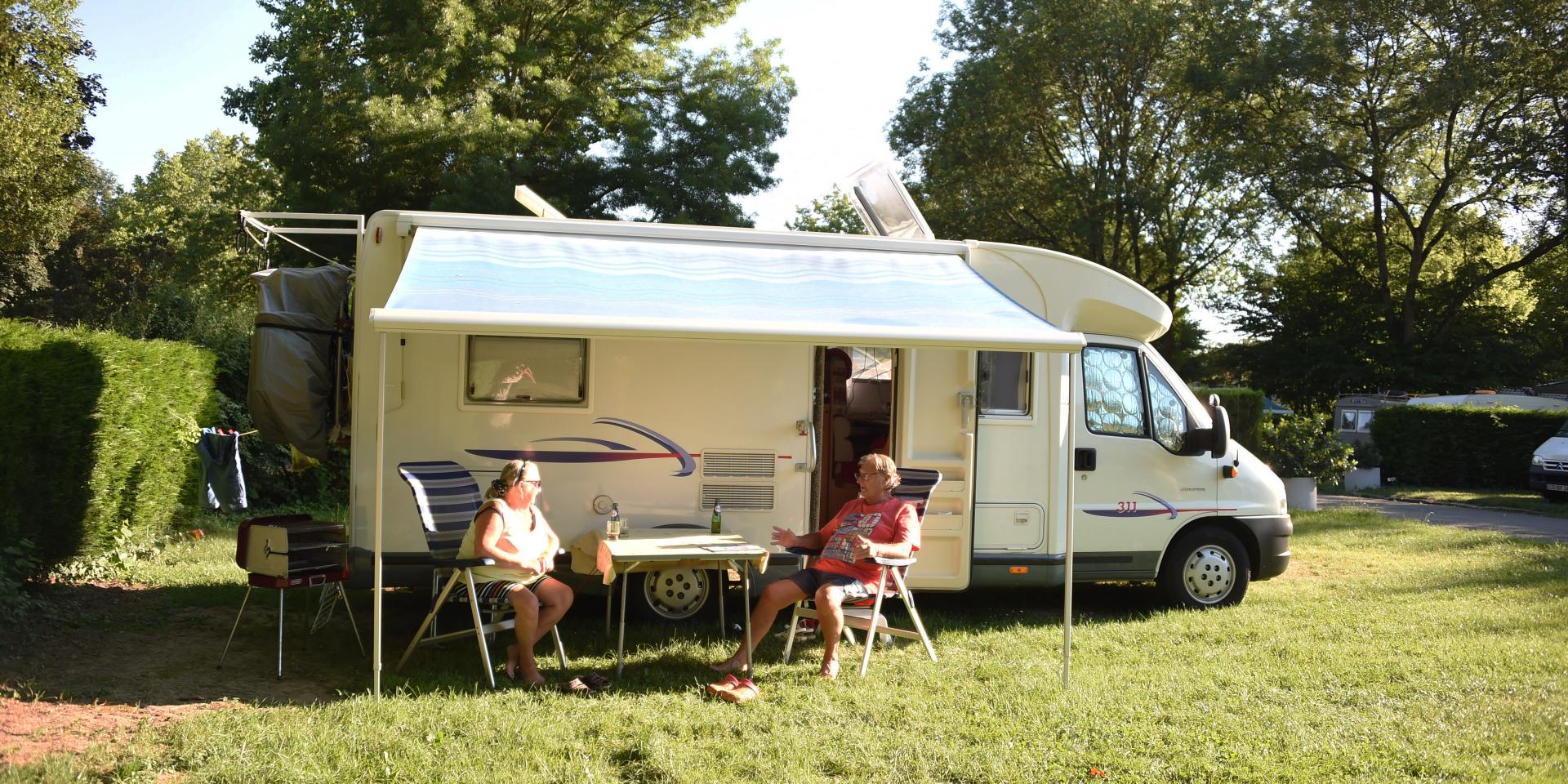 Wohnmobil auf dem Camping de l'Ill - Mulhouse Elsass